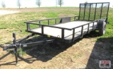 2025 76'x16' Single Axle Flat Bed Trailer, Flip Up Tailgate, 3,500 Axle Vin # 1S9FS1614SE359326 (NEW