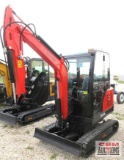 AGT QNT50R 3 Ton Mini Excavator, Enclosed Cab, 30hp Gas, Dual Individual Pilot Controls, Swing Boom,