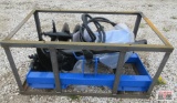 AGT SSECAG-Y Skid Steer Hydraulic Post Hole Auger Drive & 6