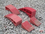 5 Red Wheel Chocks *E14