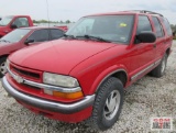 2000 Chevrolet Blazer Multipurpose Vehicle (MPV), VIN # 1GNDT13W0Y2124176