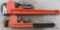 2pc Heavy Duty Steel Pipe Wrench Set 14