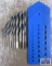 Norseman Short Flat Shank Drill Bit Set w/ Drill Bit Gauge 1/16