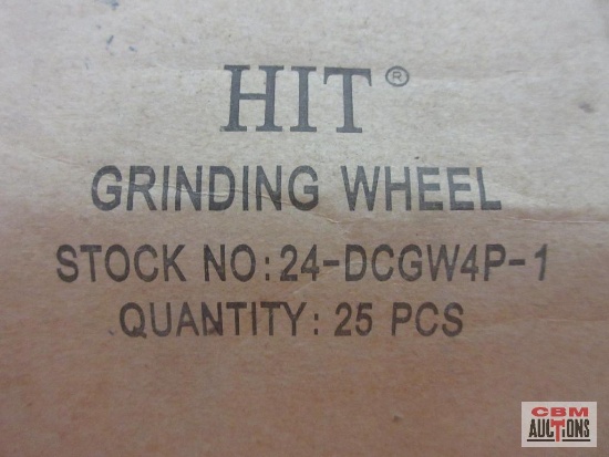 HIT 24-DCGW4P-1 Depressed Center Grinding Wheels 4" x 1/4" x 5/8" - Box of 25(+/-)