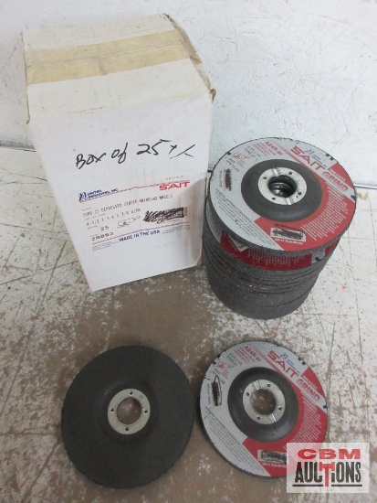 United Abrasives 20063 SAIT Depressed Center Grinding Wheels 4-1/2" x 1/4" x 7/8" - Box of 25(+/-)