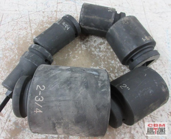 Grey Pneumatic 6pc, 1" Drive, 6pt, SAE Impact Socket Set 1", 1-3/16", 1-5/8", 1-15/16", 2", 2-3/4"