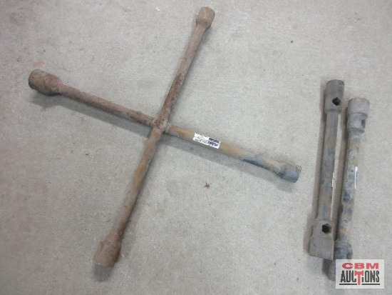 Ken-Tool T96 4-Way Lug Wrench TR9 1-1/4" , 1-1/16" Truck Wrench - Set of 2