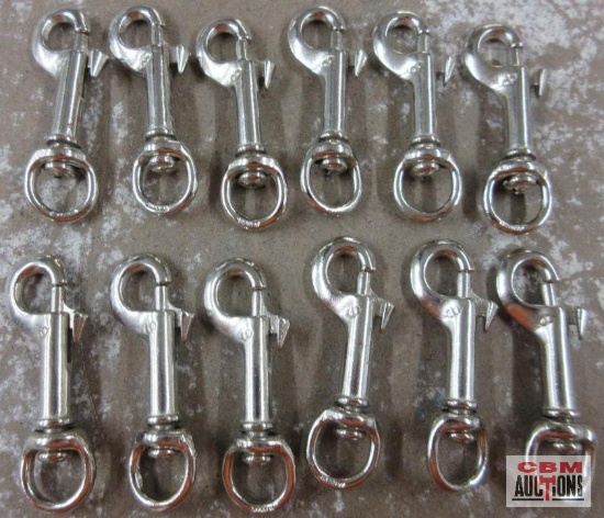#5025 _ 1/2" Nickel Bolt Snaps w/ Swivel End - Set of 12