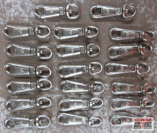 #4500 _ 3/8" Nickel Sliding Snaps w/ Swivel End - Set of 20