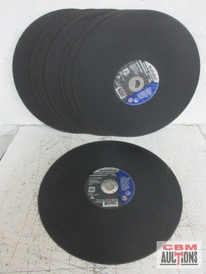 Metabo 616215000 Original Cutting Wheels 16" x 3/32" x 1", Steel/Stainless - Set of 9