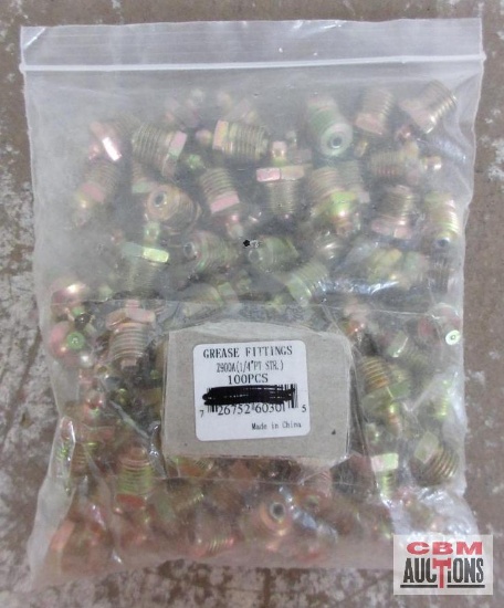 Mize Z900A 100pc 1/4 PT STR Grease Zerks