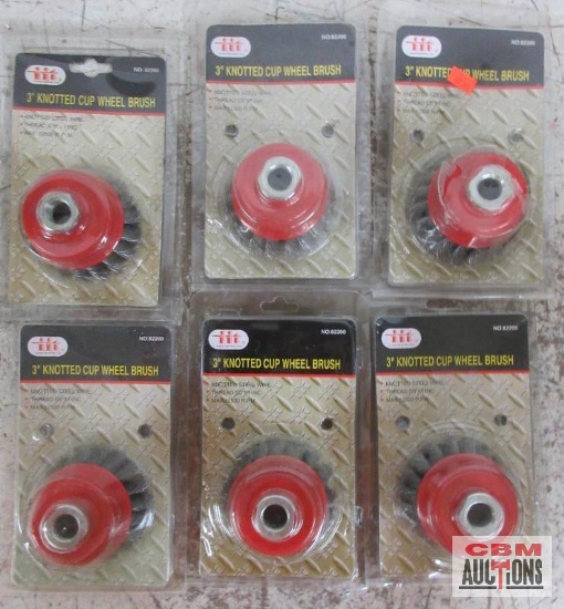 IIT 82200 3" Knotted Cup Wheel Brush - Set of 6