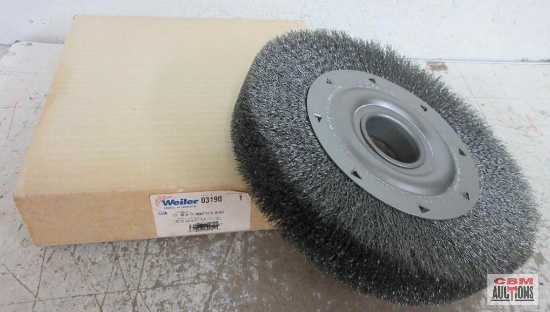 Weiler 03190 10" Wide Crimped Wire Wheel, .0118 Wire, 2" A.H.