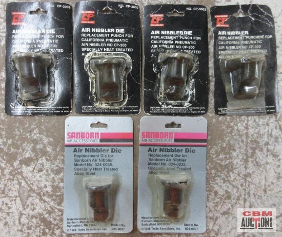 Chicago Pneumatic Cp-3002 Air Nibble Dies - Set of 4 Sanborn Air Nibbler Dies - Set of 2