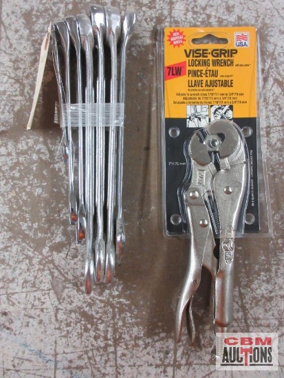 Vise-Grip LW7_ 7" Locking Wrench Metric Combination Wrench Set 8, 13, 15, 18, 18, 18 & 19mm