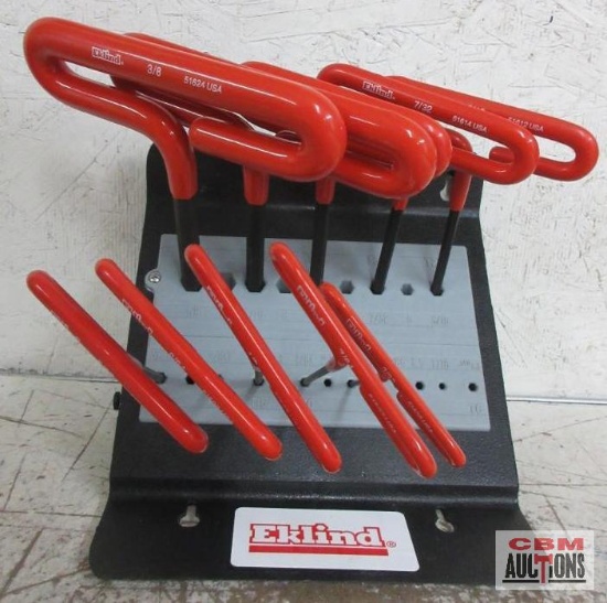 Eklind 50160 10pc Cushion Hex T-Wrench Set w/ Storage Stand 3/32" to 3/8"