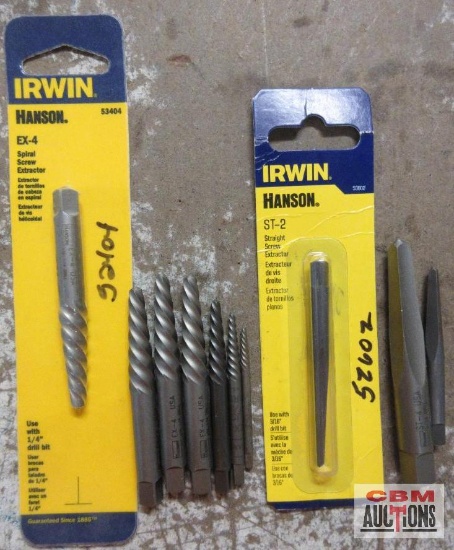 Irwin Hansen 10pc Spiral & Straight Screw Extractor Set