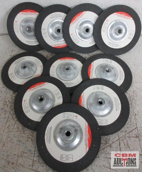 JET Red Line 7" x 1/4" x 5/8"-11 Grinding Wheel, General Purpose, Type 27, Depressed Center - Set of