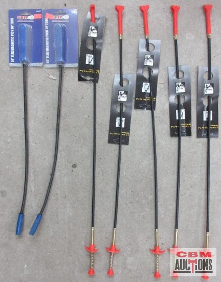 2-in-1 Magnetic Claw Pick Up Tools - Set of 5 Grip 24" Flex Magnetic Pick Up Tool - Set of 2