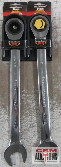 GearWrench 9134 34mm Ratcheting Combination Wrench - Set of 2
