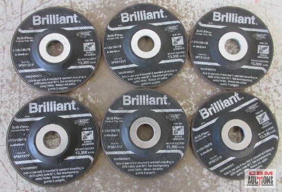Brilliant 3F651210 4-1/2" x 1/8" x 7/8", A-Medium Wheels - Set of 6