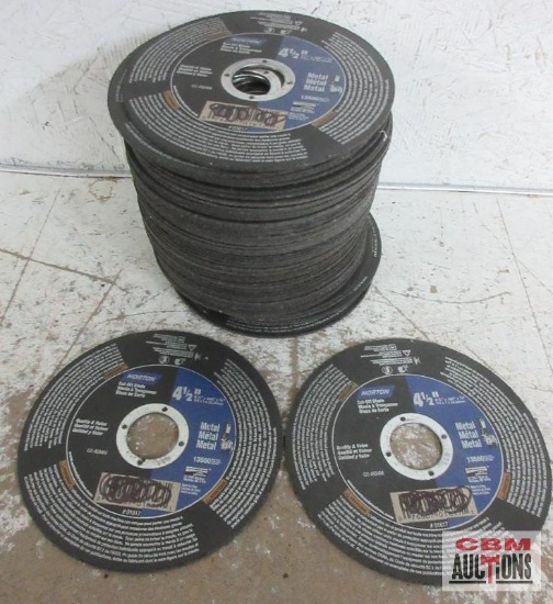 Norton 01617N 4.5" x 1/25 x 7/8" Cut Off Wheels, Metal - Set of 60(+/-)