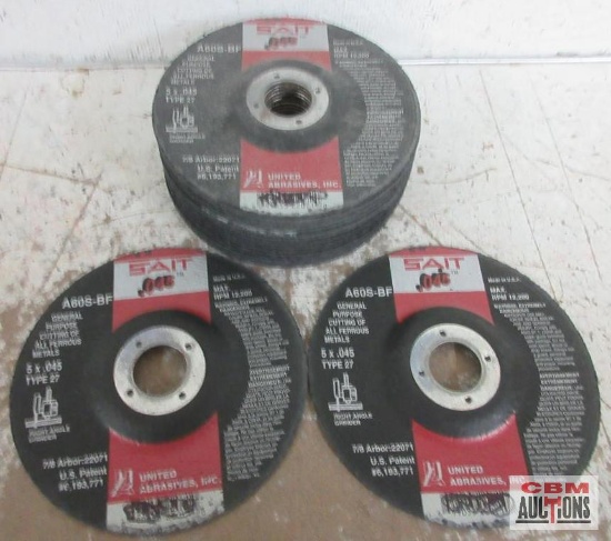United Abrasives5" x .045 x 47/8' A60S, Metal Depressed Center Cutting Wheels - Set of 23(+/-)