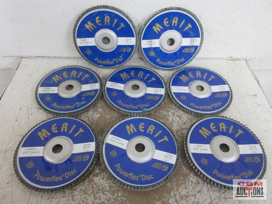Merit 7.0 PowerFlex Flap Discs, T29, Metal, 24 Arbor - Set of 8