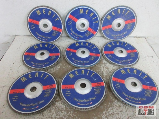 Merit PowerFlex Flap Discs 7", 80 Grit - Set of 9