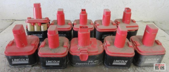 Lincoln 1401 14.4V PowerLuber Batteries - Set of 10 - Unknown