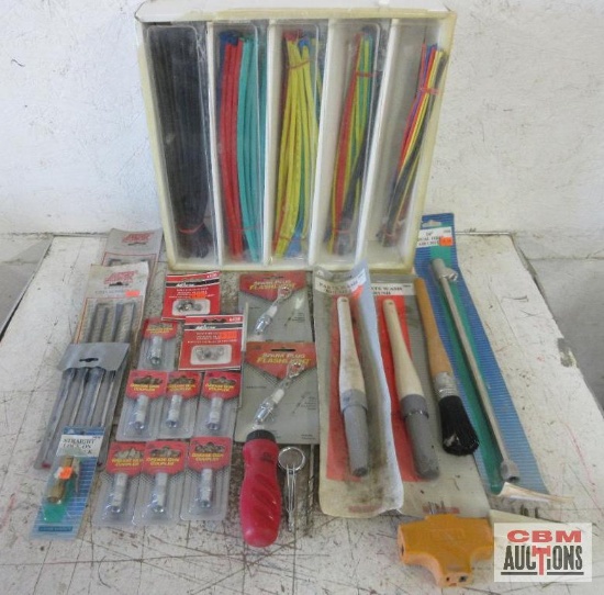 Hand Tools & Misc. Tri-Tap, Drill Bit, Engineers Scribe Set, Spark Plug Flashlights, Tweezers w/