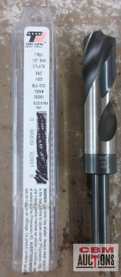 Triumph 092861 T9F 61/64" Black Oxide Drill Bit