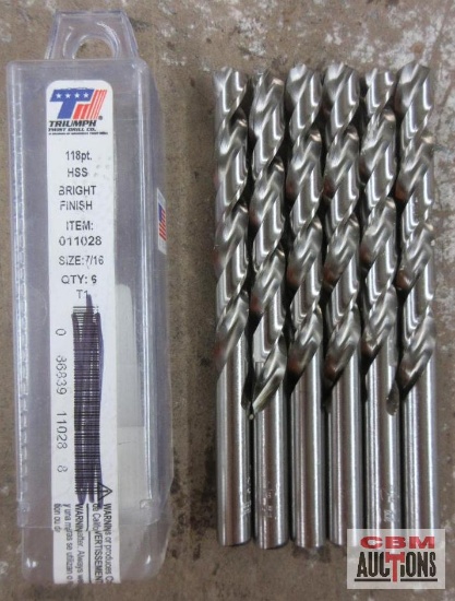 Triumph 011028 7/16" Bright Finish Drill Bit - Set of 6