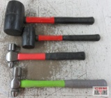 4pc Hammer Set Rubber Mallets & Ball Pein Hammers