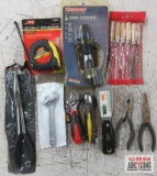 Hand Tools Tape Measure, Pliers, Needle Files, Flashlight, Scraper, Ratchet & Wrenches