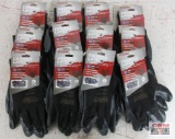 Standard AZL118T Crinkle Letex 13 Gauge Large Black Gloves - Set of 12