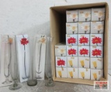 Delicate European Design Hand Crafted Cut Crystal Bud Vases - Jardin Collection - Set of 24