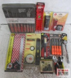 Hand Tools 8pc Ball Head Hex Driver Set, 3pc Air Impact Reducer Adapter Set, Stubby Adjustable