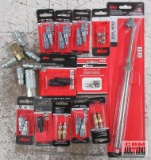 Milton Air Hose/Tire Supplies Dual Head Service Gauge, Dome Type Valve Caps, Male Plugs, in-line