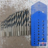 Norseman Short Flat Shank Drill Bit Set w/ Drill Bit Gauge 1/16