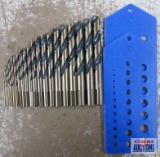 Norseman Short Flat Shank Drill Bit Set w/ Drill Bit Gauge 1/16