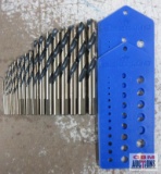 Norseman Short Flat Shank Drill Bit Set w/ Drill Bit Gauge 1/16