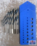 Norseman Short Flat Shank Drill Bit Set w/ Drill Bit Gauge 1/16