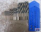 Norseman Short Flat Shank Drill Bit Set w/ Drill Bit Gauge 1/16