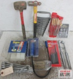 Hand Tools & Misc. Hammers, Bearing Packets, Wrench Rack, Punch Set, 24