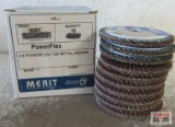 Merit 9002 4.0 Powerlex, T29 Metal, .040 Arbor Flap Wheel Discs - Set of 10