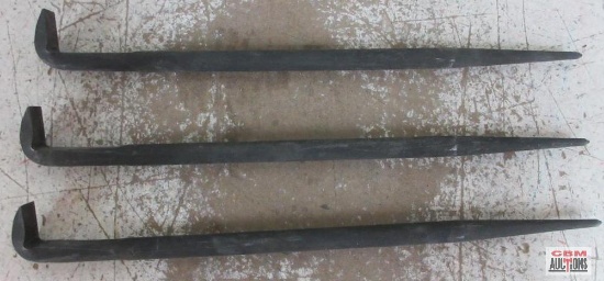 18" Rolling Head Pry Bars - Set of 3
