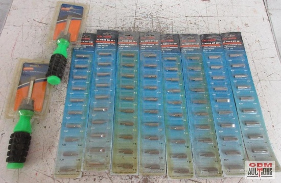 Cal-Hawk 10pc Bit Sets (Flat 1/4", T-15, T-20, T-15, Flat 3/16") & 6-in-1 Screwdriver Sets