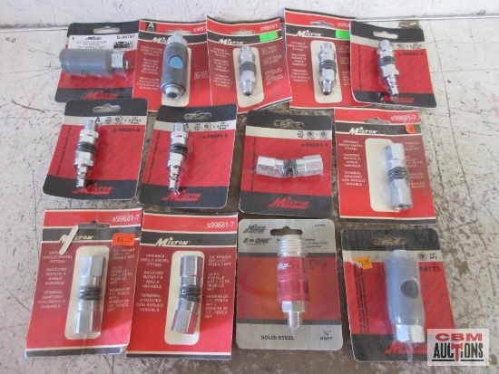 Milton Air Hose & Tire Supplies Push Button Safety Couplers, 5-in-1 Universal Coupler, Variable