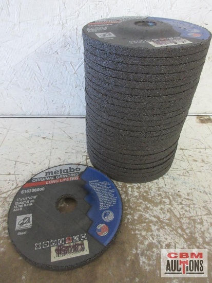Metabo 616308 5" x 1/4" x 7/8" Grinding Wheels, A24-R, Type 27 - Set of 25